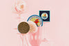  caviar with spring flowers in a blue Petrossian tin